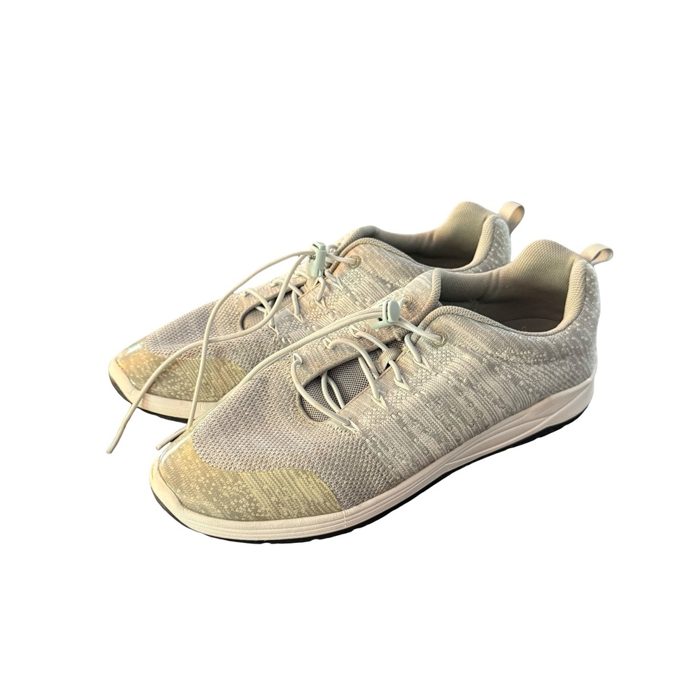 Drew Galaxy Womens Walking Shoes Gray Silver Knit Sneakers Size 10.5 EE Wide WW